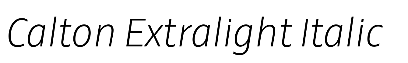 Calton Extralight Italic